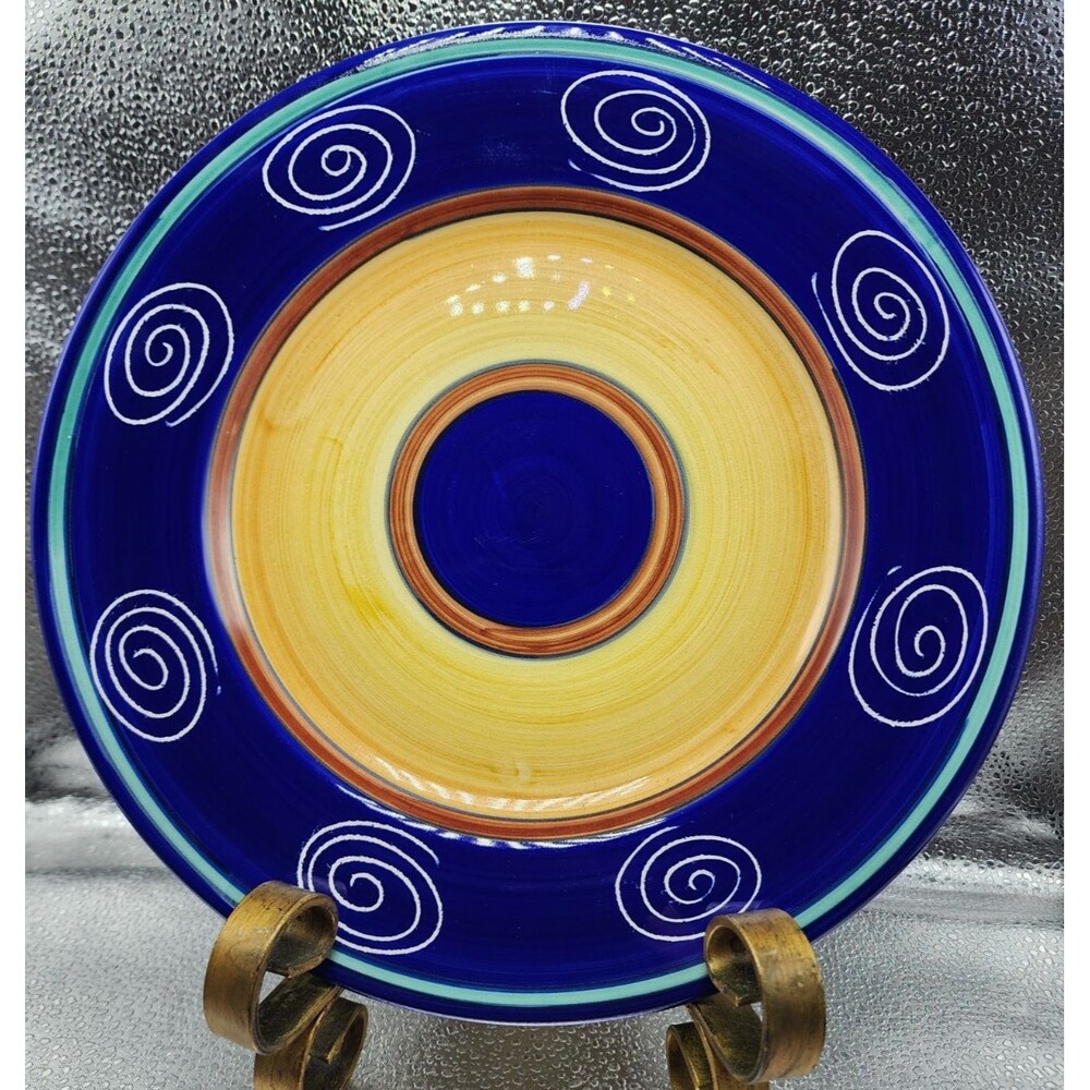 Pier 1 Imports Hand painted Earthenware "Italian Swirl" Dinner Plate (READ!!)